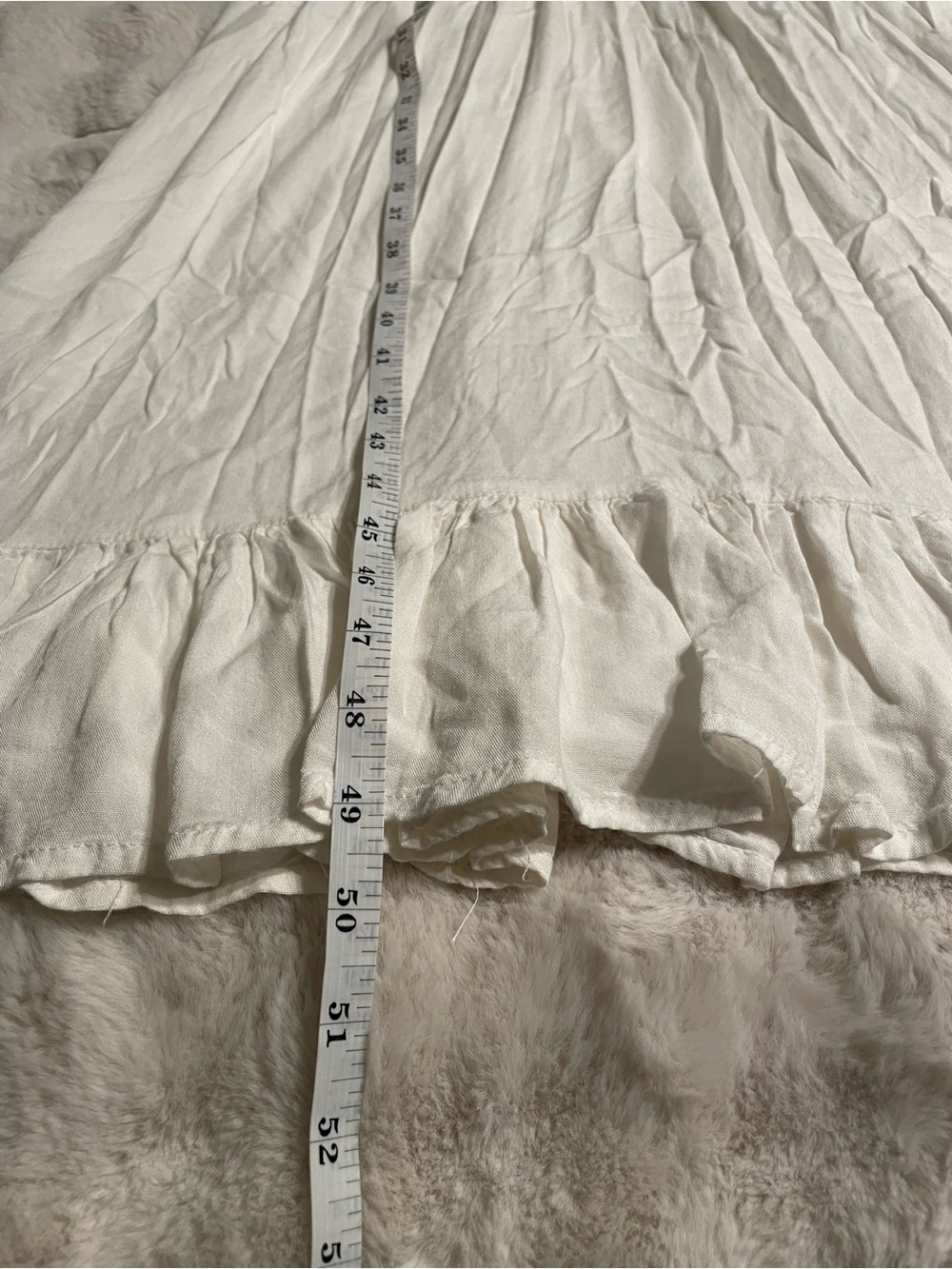 Bohemian Cream Crochet-Trim Maxi Dress with V-Neck - Picture 7 of 13